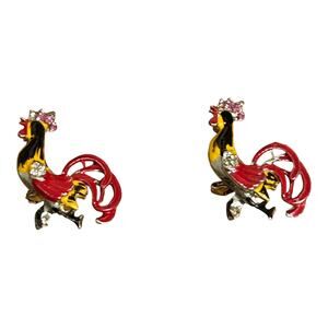 Vintage Rooster Colorful Scatter Pins 2